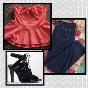 Rue 21 strapless peplum top